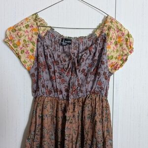 Floral Maxi Dress with Multicolor Design